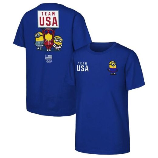 【送料無料】 アウタースタッフ メンズ Tシャツ トップス Men's Royal Team USA Minions T-Shirt Royal