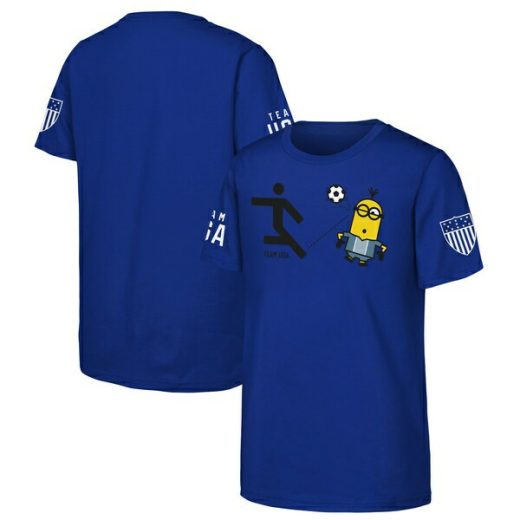 アウタースタッフ メンズ Tシャツ トップス Team USA Unisex Minions Soccer TShirt Royal