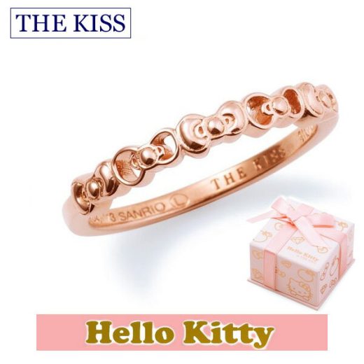 ＼当店P10倍★4日5日／ ハロー キティー【HELLO KITTYxTHE KISS ザ キッスコラボ】 THE KISS ザ キッス シルバー ブランド ピンキー リング 【レディース販売】 SV925製 リボンモチーフ ピンクコーティング KITTY-13 記念日 1周年 メモリアル