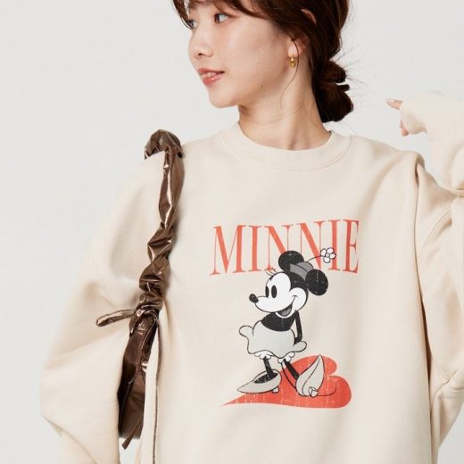 FREAK'S STORE 別注/Mickey Mouse&Minnie Mouse/ミッキーマウス&ミニーマウス ハートプリントスウェット【限定展開】 24AW フリークスストア トップス スウェット・トレーナー【送料無料】