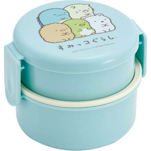 すみっコぐらし 丸型ランチボックス お弁当箱 500ml ONWR1 キャラクターグッズ お子様用お弁当箱 ミニフォーク付 Sk135