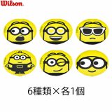 ■送料無料■【WILSON】ウイルソン WR84140010 MINIONS MARKER SPOTS[イエロー×ブラック]テニス/スポットマーカー/テニス小物/スポーツグッズ/ミニオン/かわいい/6種類×各1個【RCP】