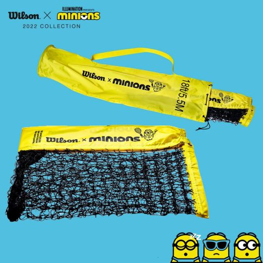 【全品10％OFFクーポン】『即日出荷』ウイルソン Wilson テニスコート用品 ジュニア MINIONS TENNIS NET ミニオンズ テニスネット 5.5m WR8414301001 キッズ＆ジュニア用 簡易ネット【タイムセール】