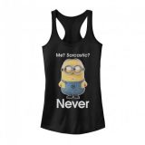 キャラクター タンクトップ 黒色 ブラック 【 LICENSED CHARACTER MINIONS NEVER SARCASTIC TANK TOP / BLACK 】 キッズ ベビー マタニティ トップス パーカー