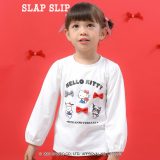 SLAP SLIP【ハローキティ×SLAPSLIP】【ハローキティ50周年記念】リボン付き サンリオ キャラクターズプリント バルーンスリーブ Tシャツ (80~130cm)スラップスリップ 子供服 女の子 キッズ 通園 通学 デイリー使い