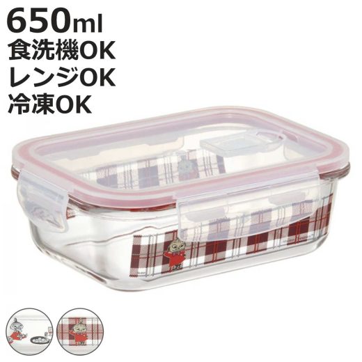 保存容器 ガラス M 650ml ムーミン キッチン （ ガラス保存容器 電子レンジ対応 食品保存容器 冷凍対応 食洗機対応 4点ロック ガラス製容器 ガラス容器 ガラス製保存容器 硝子容器 保存 容器 耐熱ガラス 650 おしゃれ ）【3980円以上送料無料】