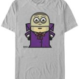 【送料無料】 フィフスサン メンズ Tシャツ トップス Despicable Me Men’s Minions Phantom Halloween Monster Short Sleeve T-Shirt Silver