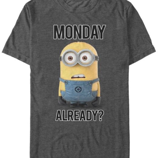 【送料無料】 フィフスサン メンズ Tシャツ トップス Minions Men's Bob Monday Already Short Sleeve T-Shirt Charcoal H