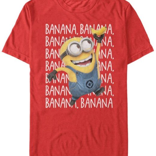 【送料無料】 フィフスサン メンズ Tシャツ トップス Minions Men's Gone Bananas Short Sleeve T-Shirt Red