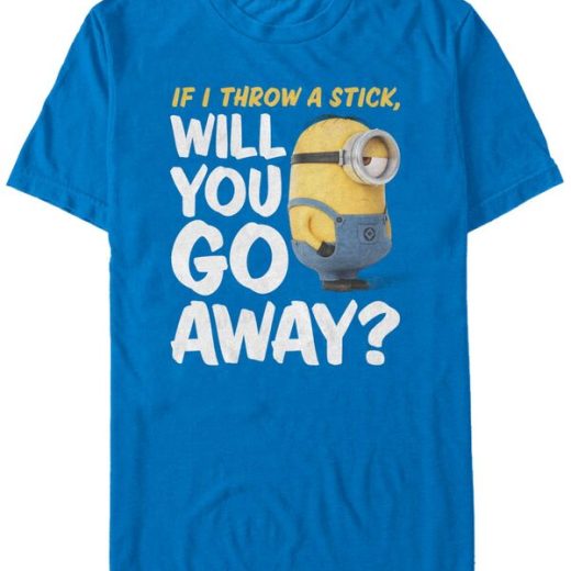 【送料無料】 フィフスサン メンズ Tシャツ トップス Minions Men's Will You Go Away Short Sleeve T-Shirt Royal