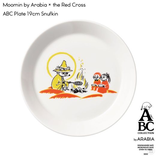 【店舗クーポン発行中】Moomin by Arabia × the Red Cross Plate 19cm ABC Snufkin Tove Slotte ムーミン アラビア 赤十字 プレート スナフキン トーベ・スロッテ