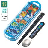 [4日〜11日 P10倍]# お箸 スプーン セット 食洗器対応 抗菌 カトラリー お弁当 skater カトラリーセット スケーター CCA1AG ポケットモンスター 24年 ポケモン ピカチュウ 男の子【プレゼント おはしセット お箸セット 幼稚園 子供 箸 箸ケース 弁当】