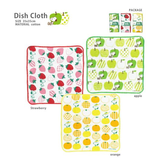 【メール便送料無料】DISH CLOTH （ディッシュクロス）　SNOOPY（スヌーピー）・人気キャラクター、スヌーピーのコットン100％のディッシュクロス♪カウンタークロス/キッチンクロス/台拭き/ふきん/布巾/食器拭き/お皿拭き/キッチン雑貨/キッチングッズ