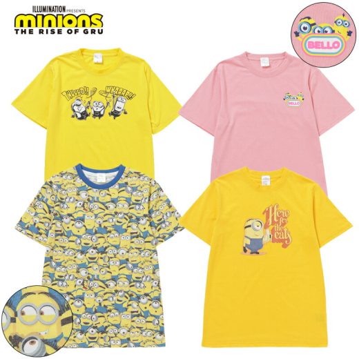 [公式] MINIONS ミニオンズ カンフー トリッパー 総柄 スチュアート Tシャツ ML MNAP481_MNAP495 スモール・プラネット