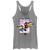 【送料無料】 ライセンス キャラクター レディース Tシャツ トップス Juniors’ Despicable Me 4 Minions Expertly Villainous Racerback Tank Top Gray Heather