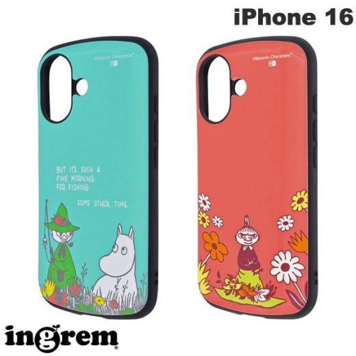 [ネコポス送料無料] ingrem iPhone 16 ムーミン 超! 保護ケース MiA 衝撃吸収 バンパー ハイブリッドケース イングレム (スマホケース・カバー)