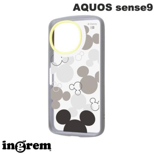 [ネコポス送料無料] ingrem AQUOS sense9 ディズニー Puffull 衝撃吸収 バンパー ハイブリッドケース ミッキーマウス # IN-DAQM5CMD2/MKM イングレム (アンドロイド スマホケース)