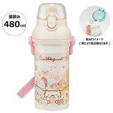 水筒 直飲み プラスチック 大容量 480ml 食洗機対応 キッズ 幼児 ワンタッチ スケーター PSB5SANAG【ショルダー ベルト 子供 こども 子ども 子供用 小学生 小学校 食洗機 すみっコぐらし すみっこ ぐらし 女の子 女子】