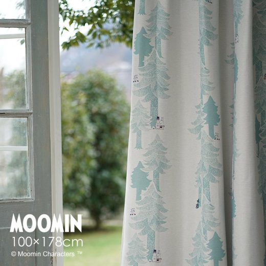 カーテン 遮光 MOOMIN/PUUT drape プート ドレープ100×178cm 1枚入MOOMIN2□北欧 おしゃれ ミイ スナフキン 日本製 遮光カーテン 洗える イエロー ブルーグリーン ブラウン リビング 大人 ムーミン MOOMIN 既製スミノエ ムーミン