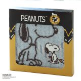 スヌーピー　 タオルハンカチ　Celebrating　（パッケージ入り） ブルー │ PEANUTS ピーナッツ ギフト プレゼント プチギフト 贈り物 内祝い 記念日 誕生日 退職 退職祝い 内祝い お礼 お返し 遅れてごめんね