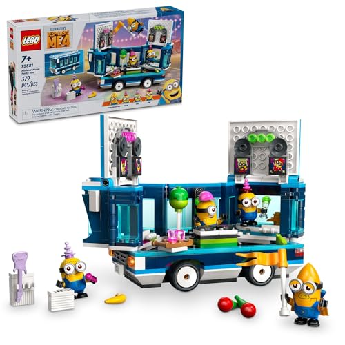 レゴ LEGO Despicable Me 4 Minions’ Music Party Bus, Creative Building Toy for Kids, Fun Despicable Me Toy Playset, Gift for Boys and Girls Aged 7 and Up, 75581レゴ