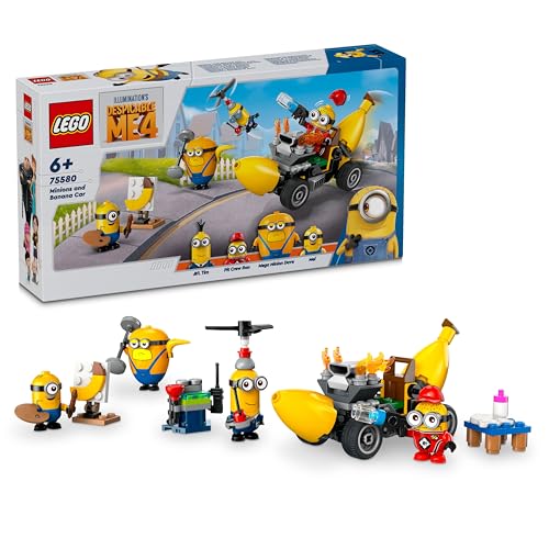 レゴ LEGO Despicable Me 4: Minions and The Banana Car, Movie Playset with 4 Mini Figures, Children's Toy, Gift for Boys and Girls from 6 Years 75580レゴ