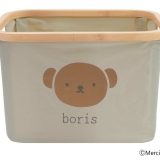 【送料無料】boris バンブーバスケット 顔だけボリス