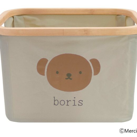 【送料無料】boris バンブーバスケット 顔だけボリス