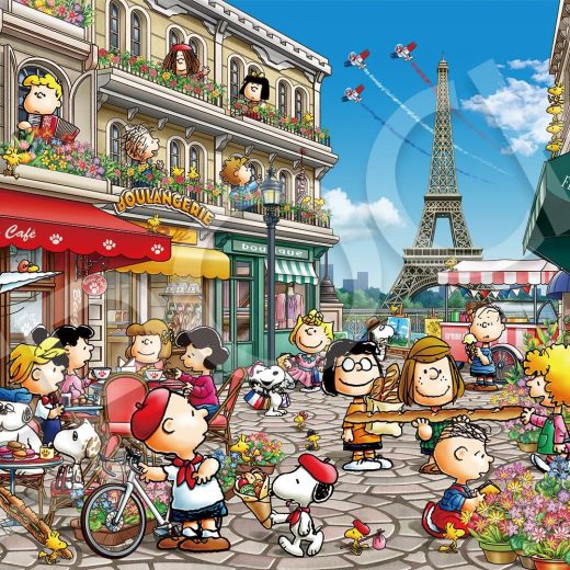 エポック社 3000スモールピース ジグソーパズル PEANUTS スヌーピー イン パリ （73×102cm） 21-401 のり付き ヘラ付き 点数券付き EPOCH