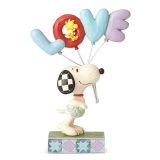 Enesco Peanuts by Jim Shore Snoopy with Love Balloon Figurine, 7.5 Inch, Multicolor