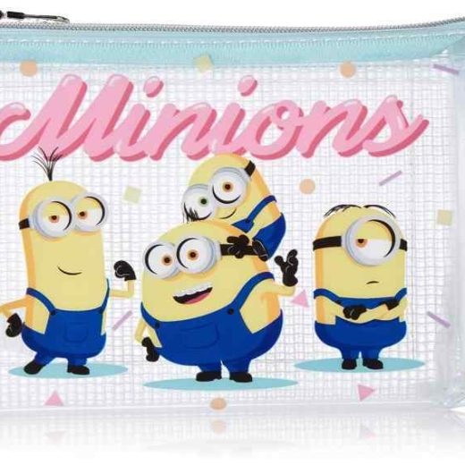 [ミニオンズ] MINIONS ミニオンズ ポーチ 化粧ポーチ コスメポーチ トラベルポーチ 小物入れ 化粧 メイクポーチ 文具 minions0005 ブルー(MMI-086)