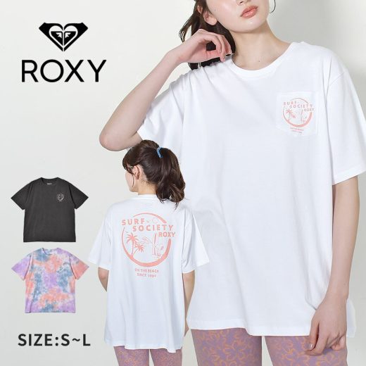 【ネコポス配送】ロキシー Tシャツ ROXY PEANUTS SURF SOCIETY ROXY S/S Tシャツ レディース ブラック 黒 ホワイト 白 PEANUTS SURF SOCIETY ROXY SST RST231089 PEANUTS コラボ キャラクター スヌーピー ウエア 半袖 トップス カジュアル 国内正規品