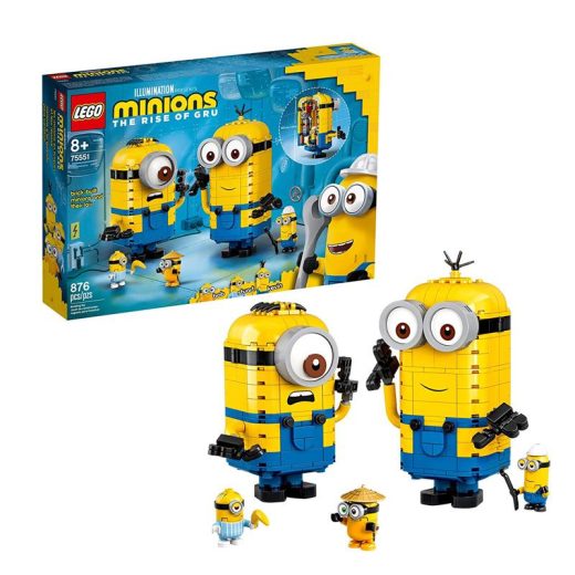 レゴ ミニオンと秘密基地 75551 LEGO Minions: Brick-Built Minions and Their Lair (75551) Building Kit for Kids, Great Birthday Present for Kids Who Love Minion Toys and Kevin, Bob and Stuart Minion Characters, New 2020 (876 Pieces)