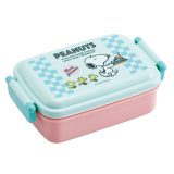 弁当箱 1段 450ml 抗菌ふわっとタイトラン スヌーピー 80sカフェ （ SNOOPY ランチボックス 食洗機対応 レンジ対応 抗菌 日本製 ドーム蓋 キッズ 食洗機OK レンジOK お弁当 弁当 一段 2点ロック 銀 AG ）【39ショップ】