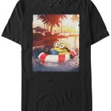 【送料無料】 フィフスサン メンズ Tシャツ トップス Minions Men’s Jerry Sunset Float Short Sleeve T-Shirt Black