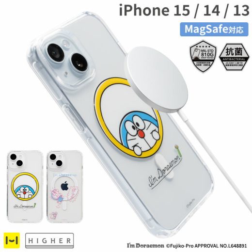 iPhone 15 iPhone 14 iPhone 13専用 アイムドラえもん HIGHER MagSafe対応 ハイブリッドケース【 ドラえもん ドラ ドラえもん 50周年 I'm Doraemon アイムドラえもん どこでもドア MagSafe マグセーフ マグネット搭載 MagSafe対応 マグセーフ対応 マグネット充電 】