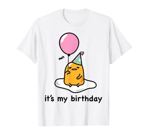 ぐでたま 私の誕生日 半袖Tシャツ レディース 【Sサイズ】 ホワイト ファッション トップス アメリカ