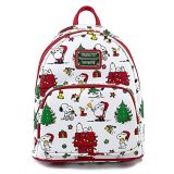 ラウンジフライ アメリカ 日本未発売 バッグ コラボ Loungefly Peanuts Snoopy Holiday AOP Adult Womens Double Strap Shoulder Bag Purseラウンジフライ アメリカ 日本未発売 バッグ コラボ