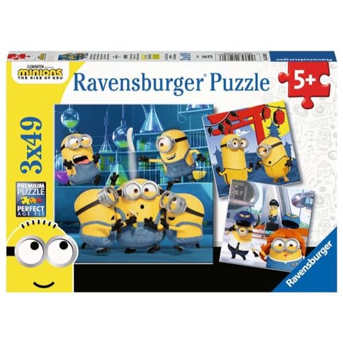 ジグソーパズル 海外製 アメリカ Ravensburger Funny Minions 3x49 Piece Jigsaw Puzzle Set for Kids - 05082 - Every Piece is Unique, Pieces Fit Together Perfectlyジグソーパズル 海外製 アメリカ