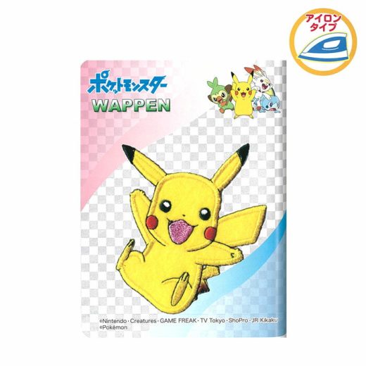 ポケットモンスター　ピカチュウ　ワッペン　ポケモン　PSW001　(メール便可)