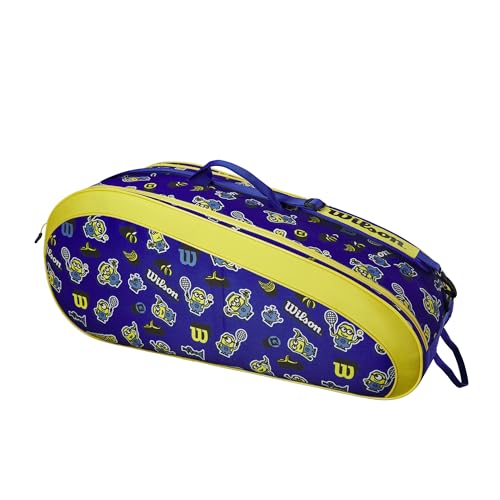 テニス バッグ ラケットバッグ バックパック WILSON Minions 3.0 Team Tennis Racket Bag - Holds up to 6 Rackets, Blue/Yellowテニス バッグ ラケットバッグ バックパック