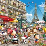 エポック社 1000ピース ジグソーパズル PEANUTS スヌーピー イン パリ (50×75cm) 12-610s のり付き ヘラ付き 点数券付き EPOCH