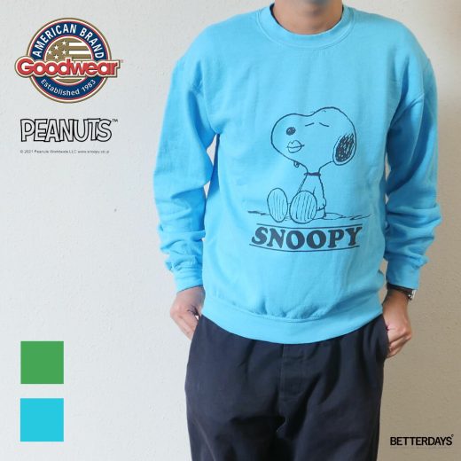 【Rakuten Fashion THE SALE／10%OFF】スウェット トレーナー 長袖 グッドウェア ピーナッツ スヌーピー Goodwear PEANUTS PRINT CREW SWEAT 【国内正規品】