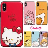 Sanrio Characters Mirror Door Card Bumper サンリオ キャラクターズ ミラー ドア カード バンパーケース iPhone 16 Plus Pro Max 15 14 SE3 13 mini 12 SE2 11 XS XR X 8 7 アイフォン アイホン 10 10s 10r プラス プロ マックス ミニ エス アル