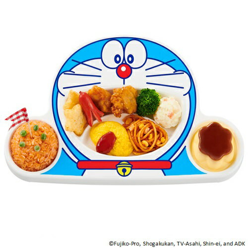 OK【★ドラえもん　ダイカット　ランチプレート　日本製】　グッズ　ランチ　食器　子供用　雑貨　お皿　プレート　キャラクター　食事　お子様ランチ　キッズ　贈り物　プレゼント　幼児　ランチプレート