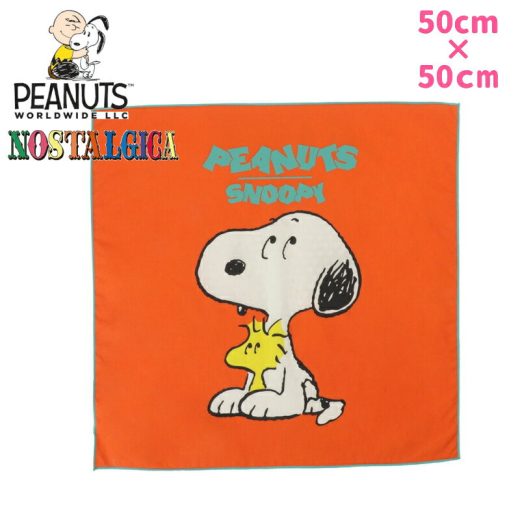 PEANUTS ピーナッツ ノスタルジカ スヌーピー バンダナ OR SN1653N キャラクター レトロ インテリア プレゼント アクセント 50×50cm