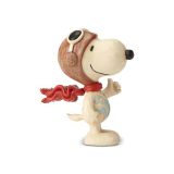 ジムショア Jim Shore ピーナッツ Peanuts フィギュア 人形 Snoopy スヌーピー フライングエース ミニ 6001295 置物 木彫り調フィギュア 新品