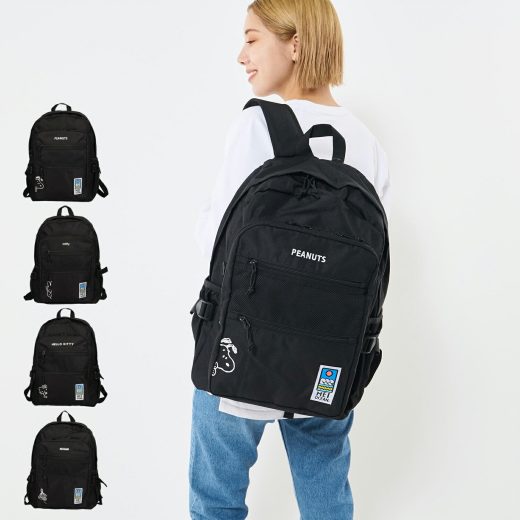 【最大1000円OFFクーポン】 MEI OCEAN RUCKSACK メイ オーシャン リュック バッグ バックパック メンズ レディース 28L コラボ スヌーピー ミッフィー ハローキティ ムーミン ミイ 限定 ブラック 黒