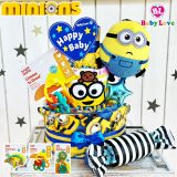 ミニオンおむつケーキ ミニオンズ 出産祝い オムツケーキ SNS minions 女の子 ダイパーケーキ 男の子 プレゼント ベビーシャワー 誕生日 プレゼント 送料無料 あす楽 土曜営業