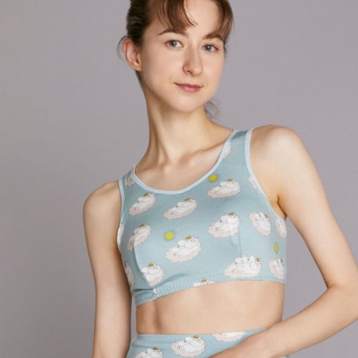 【SALE／20%OFF】une nana cool 【MOOMIN * une nana cool 】ナイトブラ ウンナナクール インナー・ルームウェア ブラジャー ブルー ホワイト ネイビー ピンク